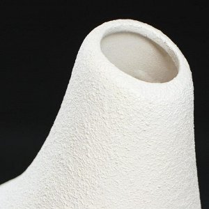 Ваза настольная"Шик" текстура, чёрно-белая, 28 см, керамика
