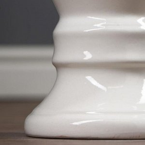 Ваза напольная "Вента", белая, цветная лепка, керамика, 42 см, микс