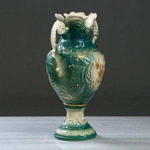 Ваза напольная "Астория", на колонне, зелёный цвет, 120 см, керамика