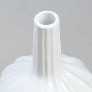 Ваза керамика настольная "Кипер", цвет белый, 30 см