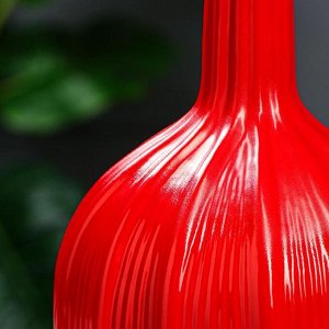 Ваза керамика настольная "Кипер", цвет красный, 30 см
