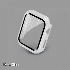 Защитные стекла c чехлом для смарт-часов Apple Watch 38 / 40 / 41 / 42 / 44 / 45