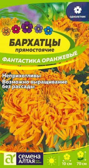 Бархатцы Фантастика Оранжевые/Сем Алт/цп 0,2 гр.