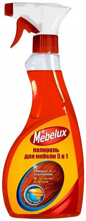 Полироль для мебели Mebelux 5в1 для любых поверхностей, 500 мл