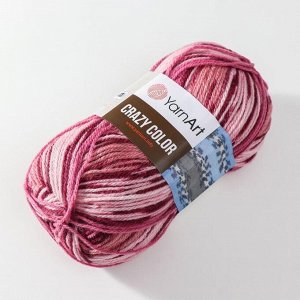 Пряжа "Crazy color" 25% шерсть, 75% акрил 260м/100гр (136)