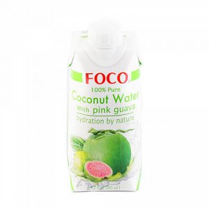 Кокосовая вода с розовой гуавой FOCO