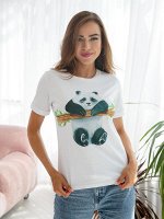 Футболка с принтом. Цвет белая