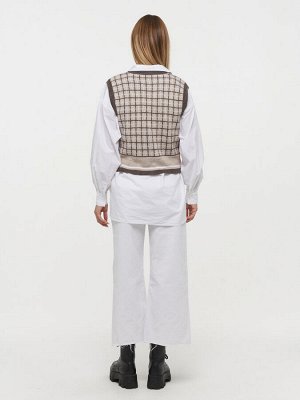 Жилет женский BY222-14057   133/77/501 св.бежевый/т.бежевый/белый