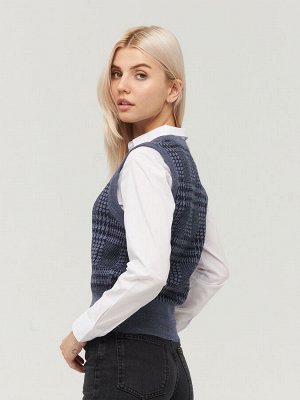 Жилет женский BY222-14067   256/04 св.джинс/т.синий