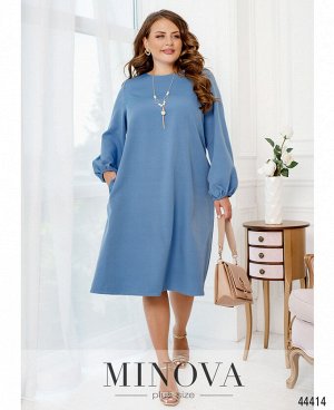 Платье №2240-голубой