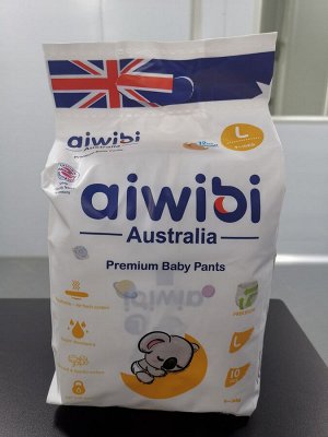 Детские одноразовые подгузники-трусики тм aiwibi L(9-14kg).
