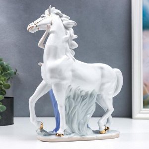 Сувенир керамика "Девушка с белоснежным конём" 30 см