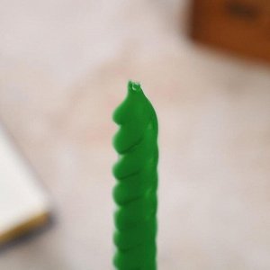 Свеча-скрутка с травами «Денежное дерево», 1,5?17,5 см, цвет зелёный