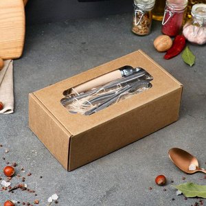 Подарочный набор кухонных принадлежностей "Ретро", 4 предмета: орехокол, чесночница, молоток, нож 71