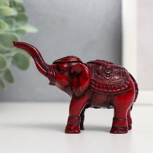 СИМА-ЛЕНД Нэцкэ полистоун &quot;Слон в попоне&quot; тёмно-красный 9,5х5х5,5 см