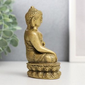 Нэцке полистоун бронза "Будда на медитации" 11х7,5х5,5 см