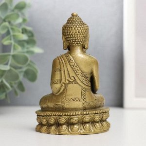 Нэцке полистоун бронза "Будда на медитации" 11х7,5х5,5 см