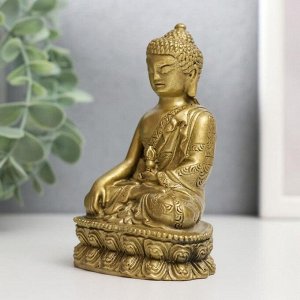 Нэцке полистоун бронза "Будда на медитации" 12,1х7,5х5,7 см