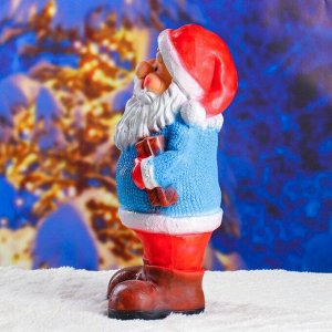 Статуэтка "Дед мороз с фонариком" с блестками 48см.