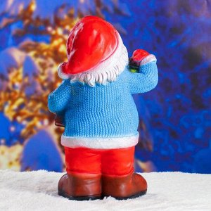 Статуэтка "Дед мороз с фонариком" с блестками 48см