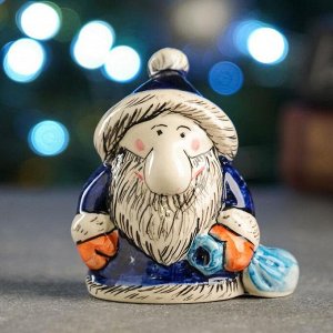 Фигура "Гном - Дед Мороз" 8 см, синяя