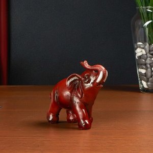 Сувенир полистоун под красное дерево набор 7 шт "Стадо слонов" 9;7,5;7;6,5;5,3, 4,8,4 см