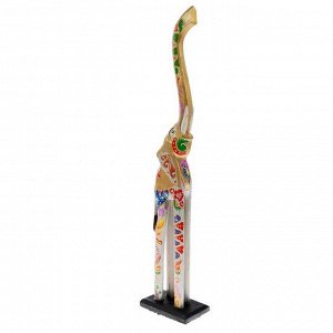Сувенир "Слон разноцветный" дерево, на подставке 10х17х80 см