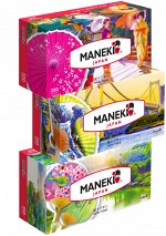 Салфетки бумажные &quot;Maneki&quot; DREAM 2 слоя, белые, 200 шт./коробка