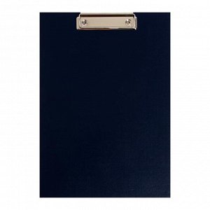 Планшет с зажимом А4, 2 мм, прочный, картон/бумвинил, синий (клипборд)