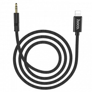 Переходник Аудио-кабель HOCO UPA13 Lightning - Jack 3.5 1м черный