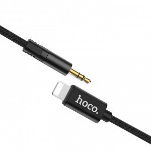 Переходник Аудио-кабель HOCO UPA13 Lightning - Jack 3.5 1м черный