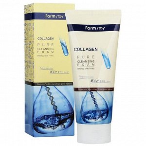 Увлажняющая и очищающая пенка для лица с коллагеном Collagen Pure Cleansing Foam