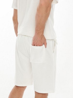 Костюм шорты и футболка белого цвета 9187Bl