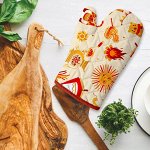 Прихватка-рукавица рогожка 18х28 &quot;Mia Cara&quot; рис 30364-1
