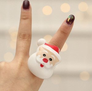 Кольцо новогоднее с подсветкой (бижутерия) "Дед Мороз"