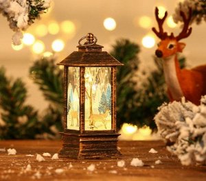 Рождественский фонарь "Олени"