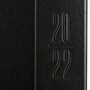 Ежедневник датированный 2022 А5 138x213 мм BRAUBERG "Towny", под кожу, клапан, черный, 112734
