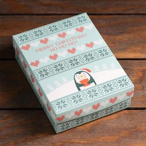 Подарочная коробка сборная "В праздник с любовью", 16,5 х 12,5 х 5,2 см
