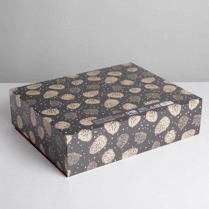 Коробка складная двухсторонняя «Новогодняя ботаника», 31 ? 24,5 ? 9 см