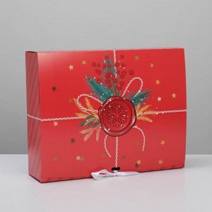 Коробка складная двухсторонняя «Почта новогодняя», 31 ? 24,5 ? 9 см