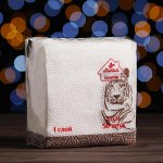 Новогодние салфетки бумажные Лилия 24х24 с рисунком &quot;Благородный тигр&quot; 1сл 50л.
