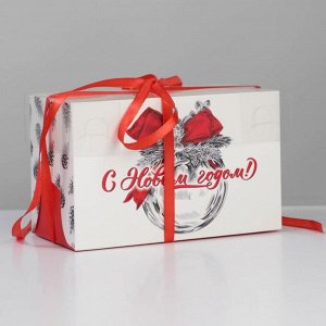 Коробка для капкейка «С Новым годом», 16*8*10 см