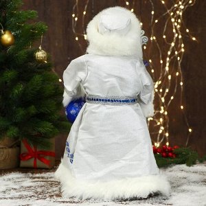 Дед Мороз "В синей шубе, с посохом и шариком" двигается, 22х45 см