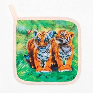 Прихватка "Tiger fun" 17х17см,35% х/л,65% п/э,ватин 250г/м2