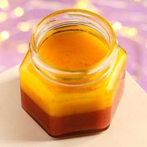 Крем-мёд двухслойный «Год сладкий, как медок», вкус: чёрная смородина и абрикос, 120 г.