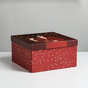 Коробка подарочная «Новогодний», 22 ? 22 ? 12 см