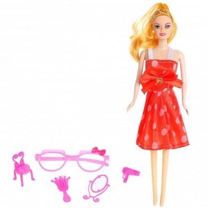 Кукла-модель «Виктория» с набором платьев и аксессуарами, МИКС