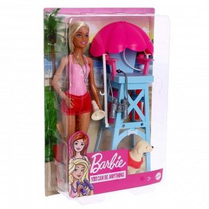 Кукла Барби «Спасатель на пляже с вышкой, собакой и аксессуарами»