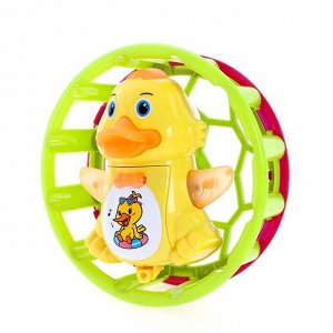 Развивающая игрушка «Уточка в колесе», световые и звуковые эффекты, МИКС