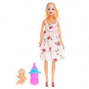Кукла модель «Беременная» с малышом, с аксессуарами, МИКС